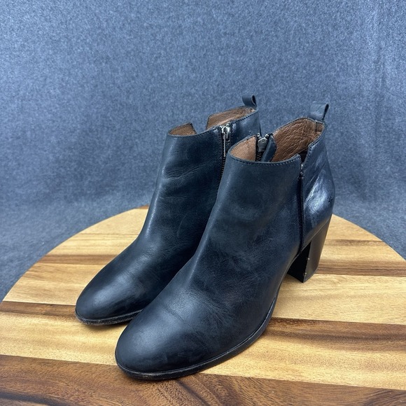 Frye Boots Womens 8.5 Meghan Ankle Bootie Black Round Toe Block Heels 3476790 - Picture 5 of 12